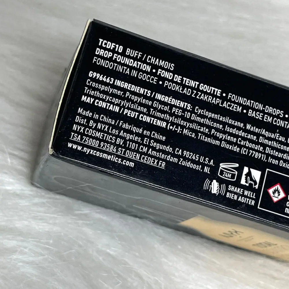 NYX Total Control Drop Foundation TCDF10 Buff Face Make‎ Up